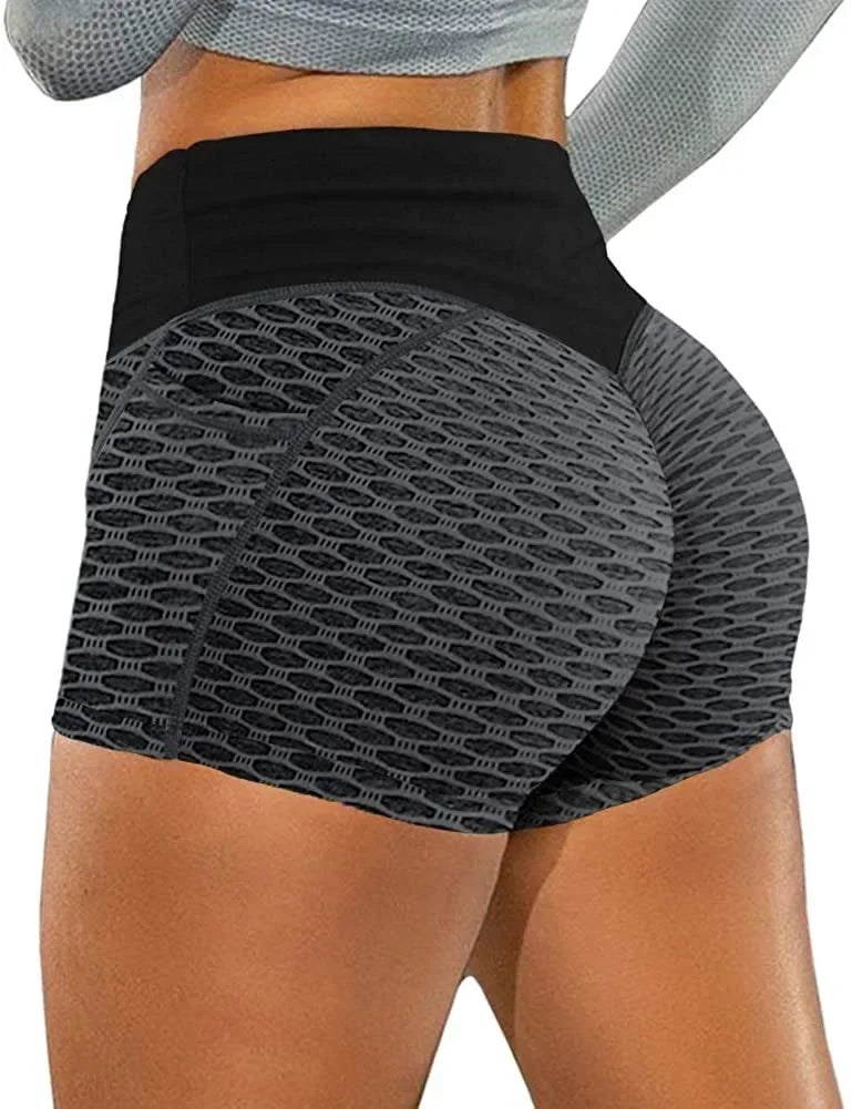 Women's Sportswear Shorts Gym With Pocket High Waist Scrunch Training