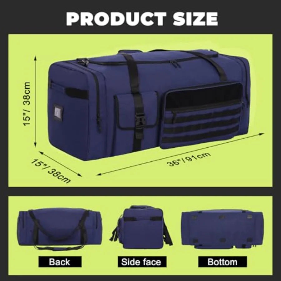 Heavy Duty Sports Gym and Travel Duffel Bag - Oversized Equipment Gear Bag