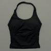 Impacts Halter Top Seamless Longline Strappy Gym Top Women Built-in Bra