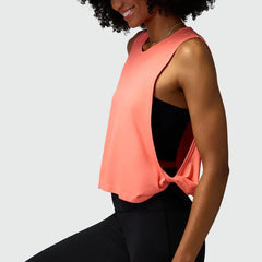 Women Solid Running Vest Fitness Crop Top Sleeveless Yoga Shirts Breathable