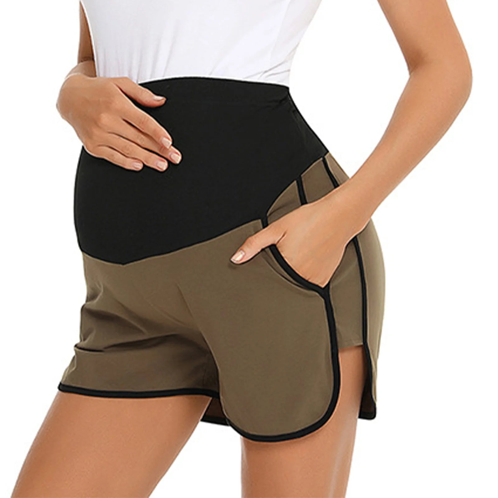 Maternity Shorts Pregnant Women Homewear Loungewear Yoga Shorts