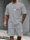 Men's Tracksuit 2 Piece O-neck Short Sleeve Shirt Shorts Set Men's Clothing