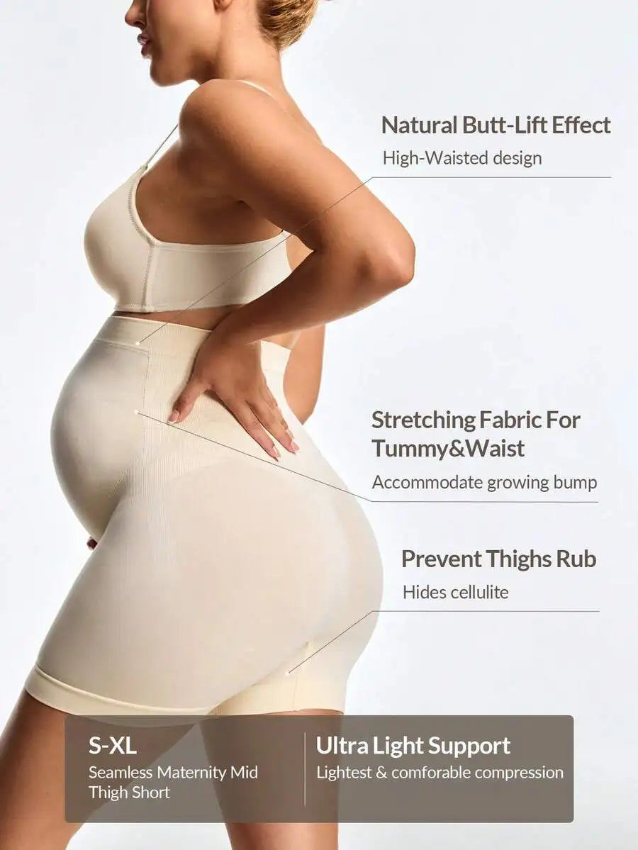 Maternity High Waist Shaping Shorts Casual Body Contouring Underwear