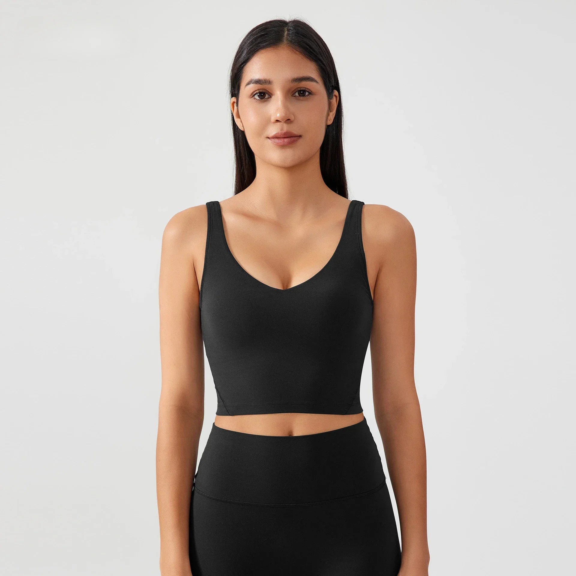 Sports Bra for Women Yoga Top Fixed Chest Pad Gym Vest Shock-proof Workout