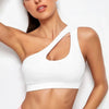 Women Sports Bra Push Up Fitness Bras One Shoulder Shockproof Yoga Bra Vest