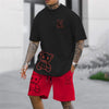 Bear Harajuku T-Shirt Men's Summer Loose Daily Couple Suit Outdoor Suit