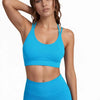 Women's Fitness Two-Piece Set - Seamless Cross Back Sports Tank Top
