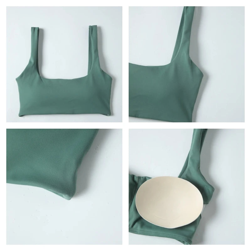 Hearuisavy Summer High Quality Sports Bra Push Up High Impact Gym Top