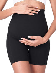 Women's Maternity Yoga Shorts Over Belly Bump Summer Workout Running Pants