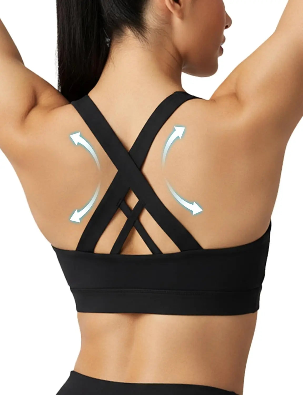 Sports Bra for Women, Criss Back Medium Support Workout Bras with Yoga Gym