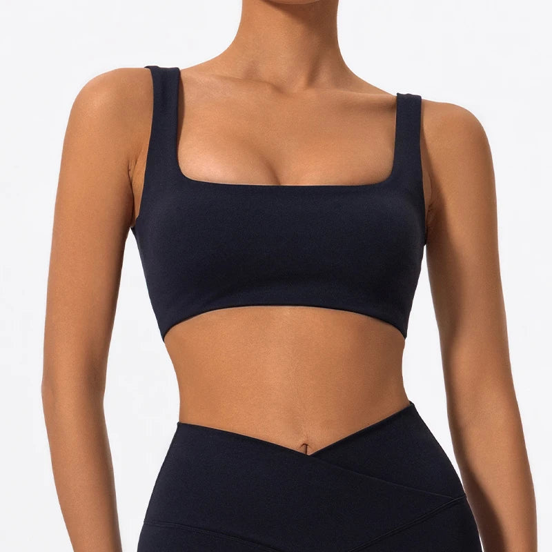 Hearuisavy Summer High Quality Sports Bra Push Up High Impact Gym Top