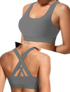 Sports Bra for Women, Criss Back Medium Support Workout Bras with Yoga Gym