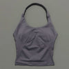 Impacts Halter Top Seamless Longline Strappy Gym Top Women Built-in Bra