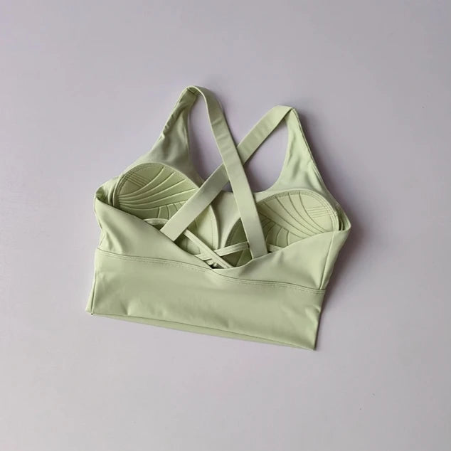 Women's Shock-Absorbing Yoga Sports Bra Summer Fitness Gathered Breasts
