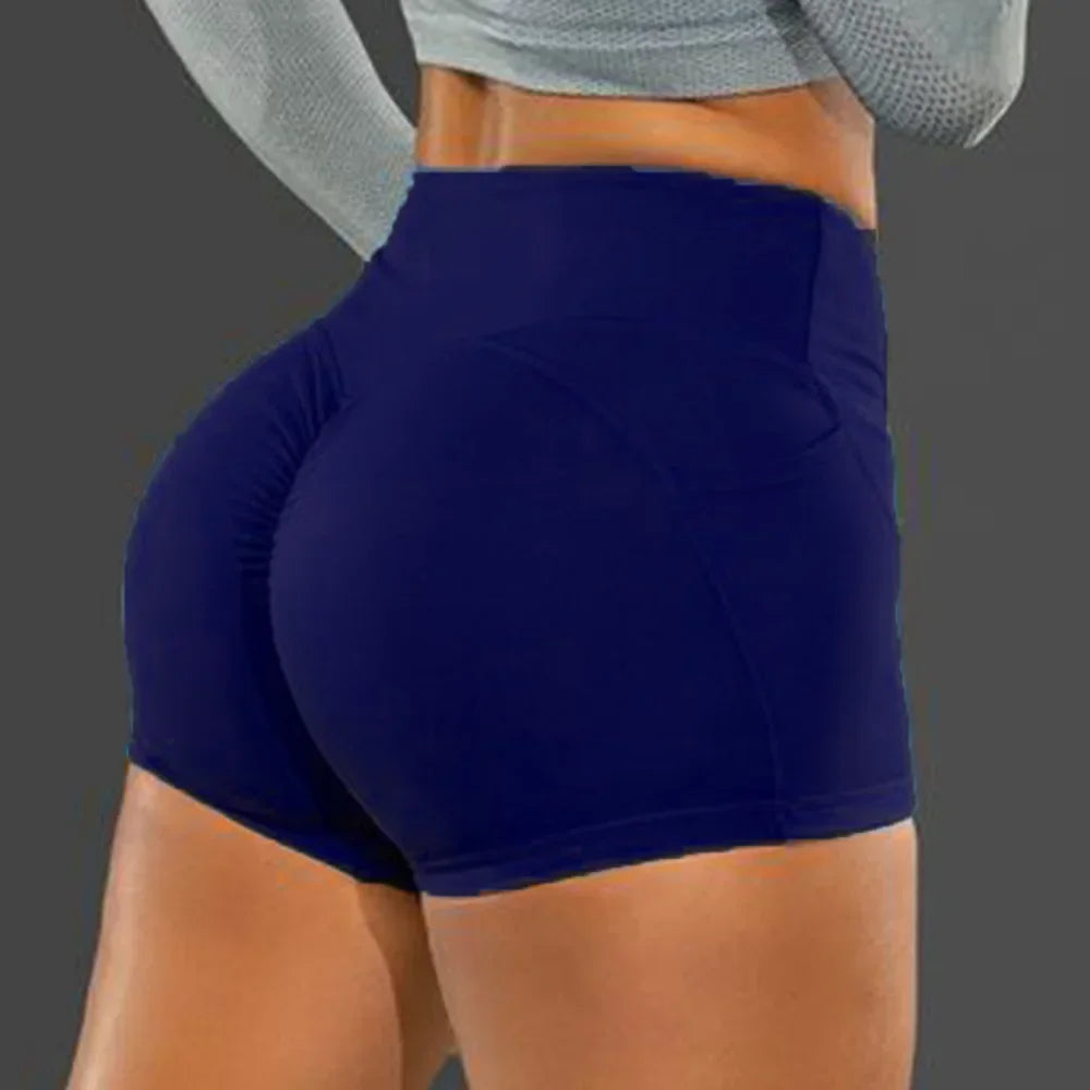 Women's Sportswear Shorts Gym With Pocket High Waist Scrunch Training