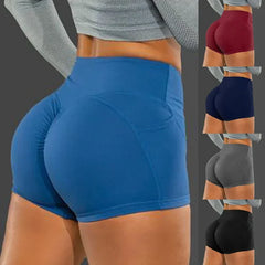 Women's Sportswear Shorts Gym With Pocket High Waist Scrunch Training