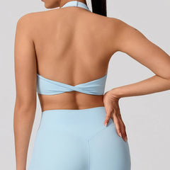Hearuisavy Summer Sports Bra Women's Gym Underwear Push Up Pilates Yoga Bra