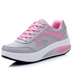 Women Slimming Swing Sneakers Platform Wedge Toning Shoes Woman