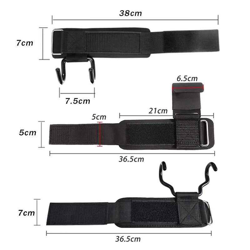 Weight Lifting Hook Grips With Wrist Wraps Hand-Bar Wrist Strap Gym Fitness Hook