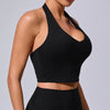 Ladies Sports Bra Sexy Hanging Neck High Support Impact Yoga Underwear