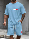Men's Tracksuit 2 Piece O-neck Short Sleeve Shirt Shorts Set Men's Clothing