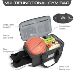 Gym Bags for Men Women Tactical Duffle Bag Backpack with Shoe Compartment