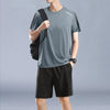 Men's 2-Piece Summer Athletic Set - Quick-Dry Running T-Shirt Training Gear