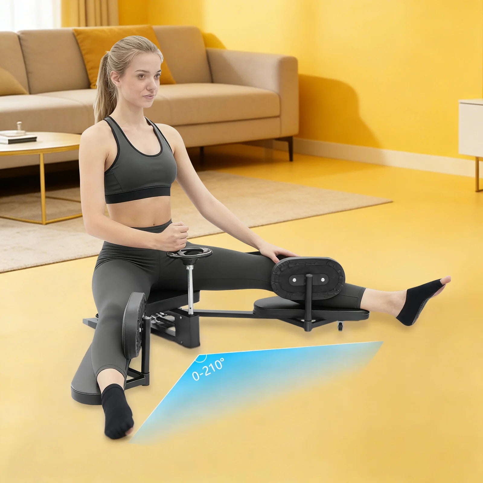 Leg Stretcher Split Machine Adjustable Angle Flexibility Training Equipment Gym