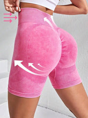 Powerista Vintage High-Waisted Slim Fit Sports Shorts With Distressed Lookbiker