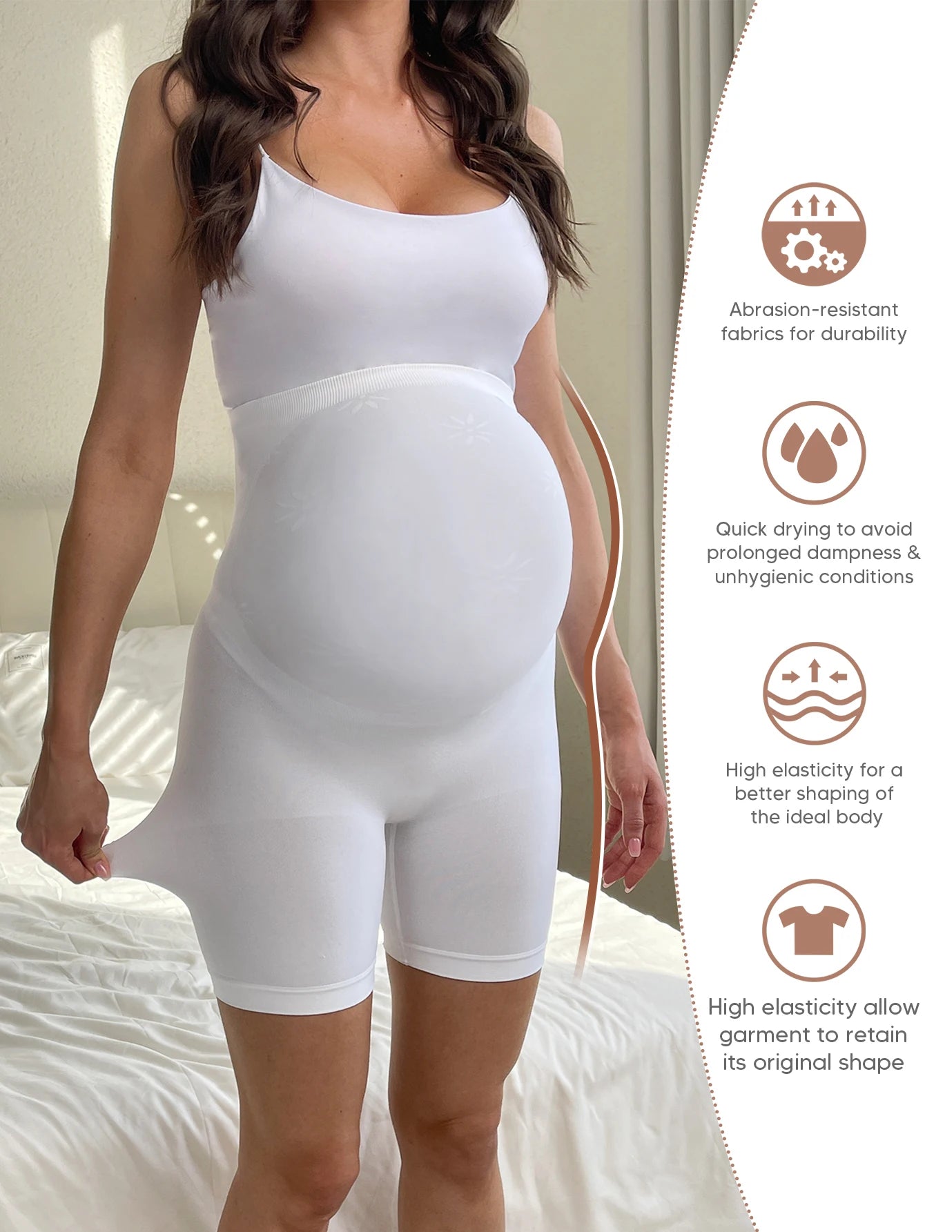 Maternity Seamless Underwear Over Bump Pregnancy Shorts