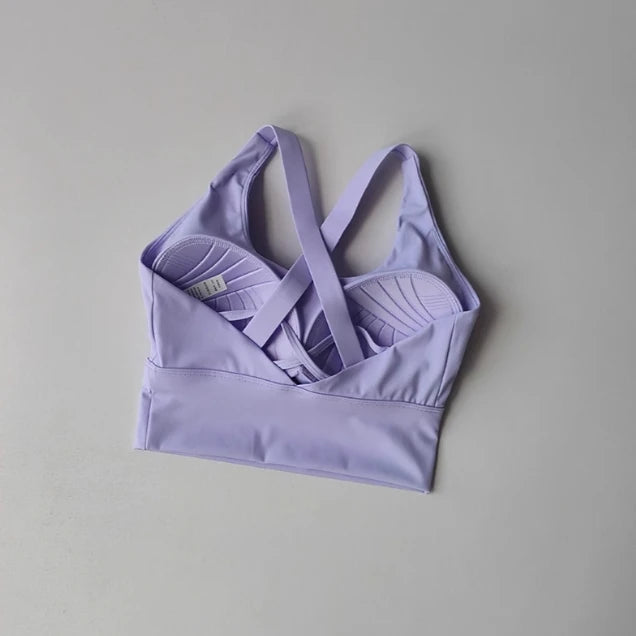 Women's Shock-Absorbing Yoga Sports Bra Summer Fitness Gathered Breasts