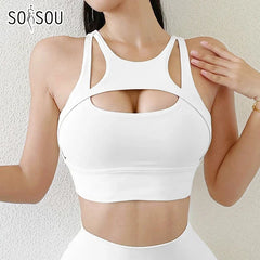 Nylon Gym Sexiest Bra For Women Yoga Sport Top Women Tight Elastic Chest Pad