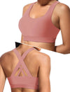 Sports Bra for Women, Criss Back Medium Support Workout Bras with Yoga Gym