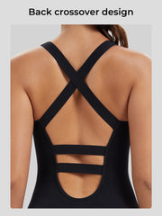 Knit Booty Lifting Bodysuit, Quick-Dry Running Yoga Outfit, Sport Pilates Gear