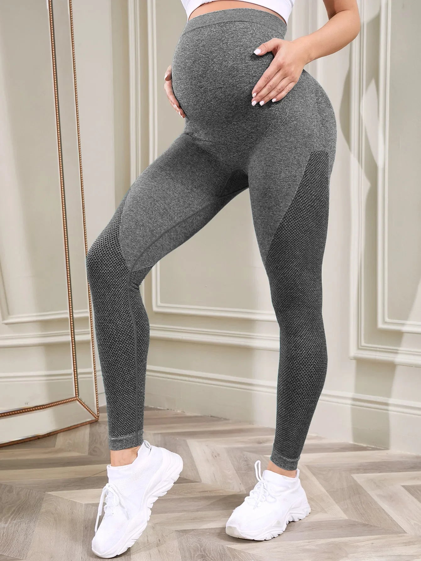 Women's Maternity Leggings Over The Belly Full Length Pregnancy Yoga Pants