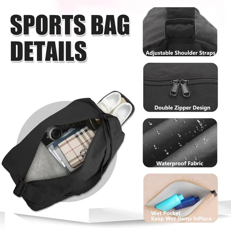 Gym Bags for Men Women Sports Duffle Bags with Shoes Compartment Water