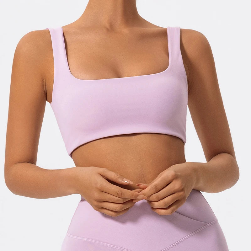 Hearuisavy Summer High Quality Sports Bra Push Up High Impact Gym Top