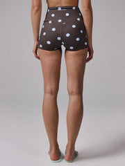 High Waist Polka Dot Active Shorts For Women Workout Gym Pilates Casual