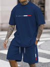 Men's Tracksuit 2 Piece O-neck Short Sleeve Shirt Shorts Set Men's Clothing
