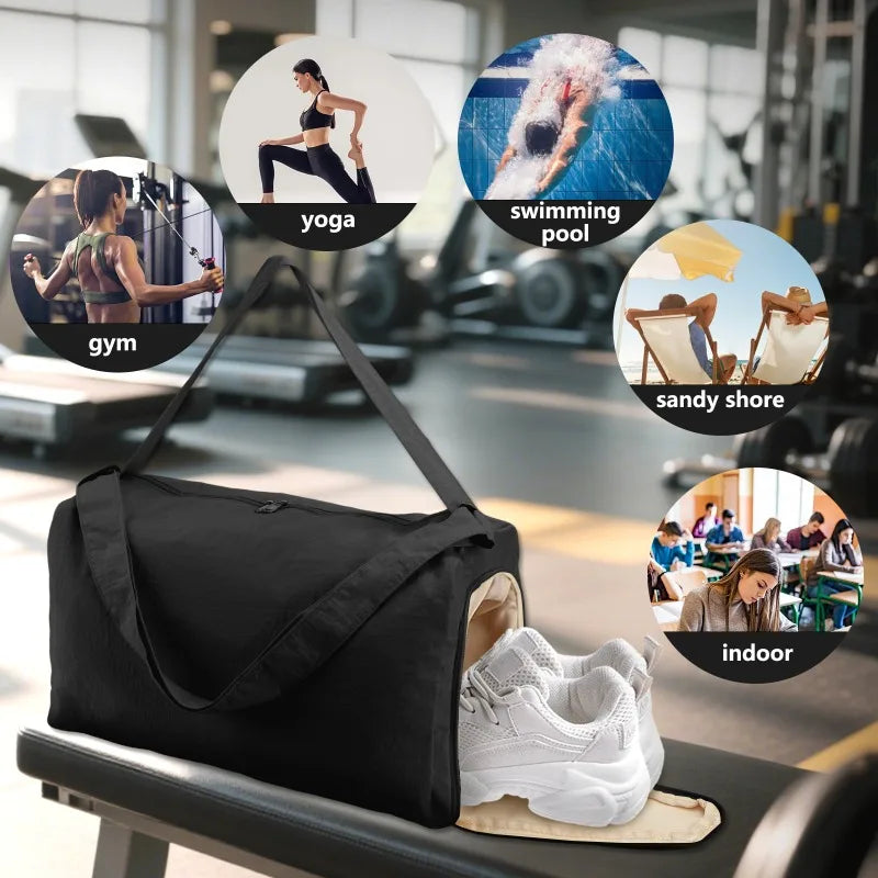 Gym Bags for Men Women Sports Duffle Bags with Shoes Compartment Water
