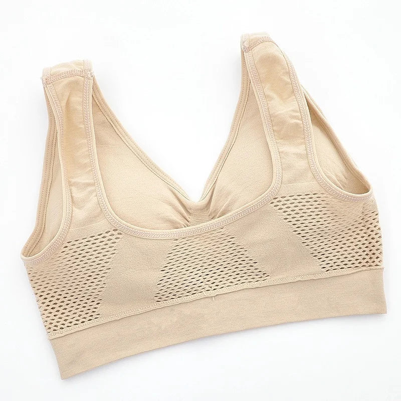 Women's Breathable Sports Vest Bra Sweat-absorbent Shockproof Pad Sports