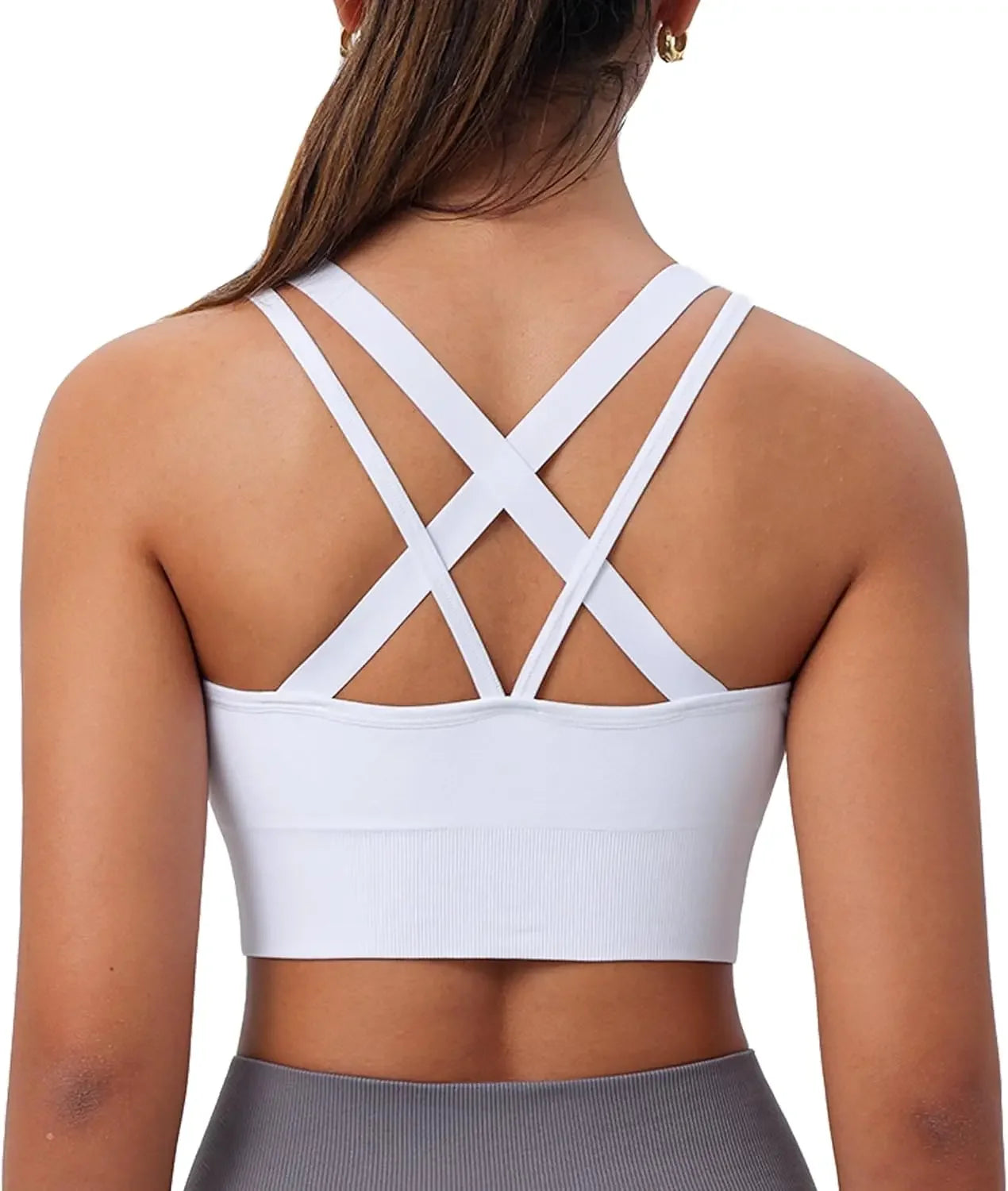 Sports Bra for Women Medium Support Criss Strappy Bras SeamlPadded Bras